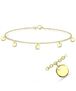 Gold Plated Silver Anklet ANK-593-GP